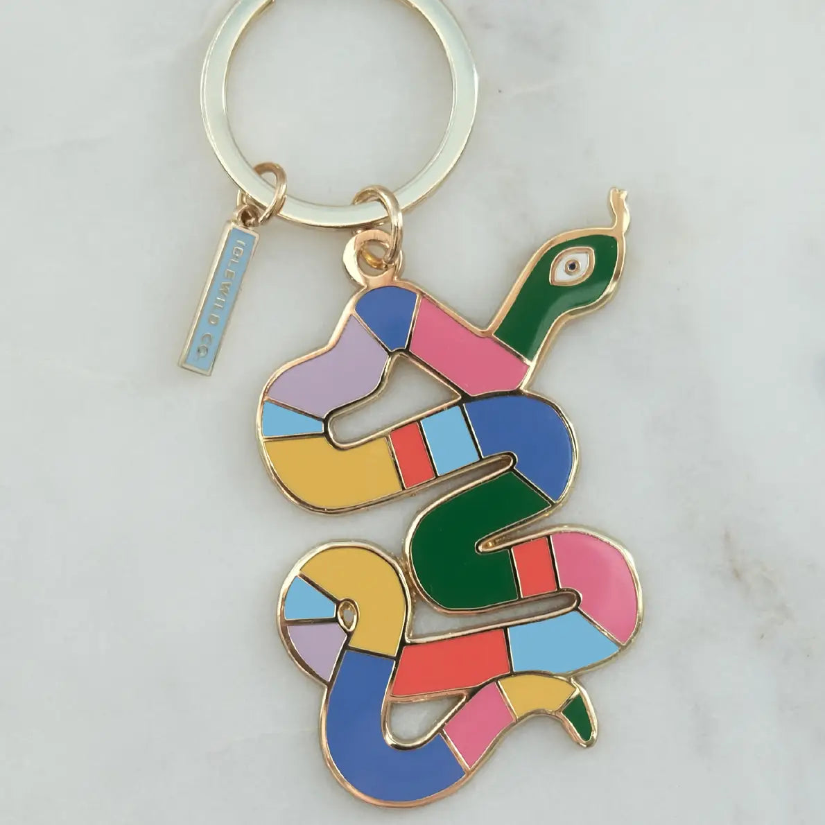 Rainbow Snake Keychain