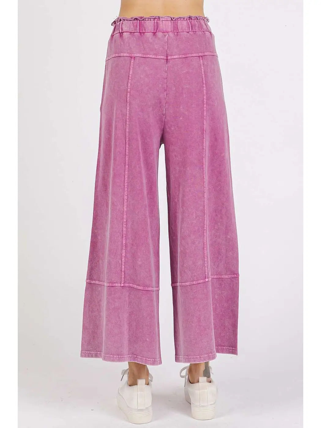 Mineral Wash Seam Wide Pants
