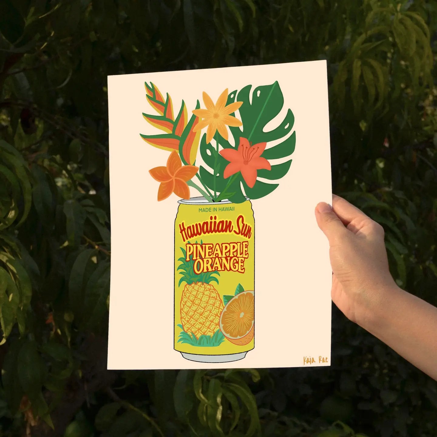 Hawaiian Sun Print- Pineapple Orange