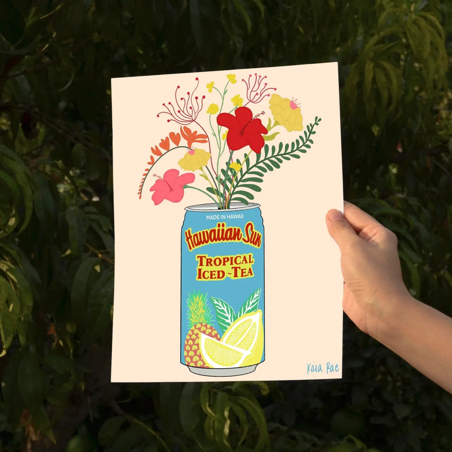 Hawaiian Sun Print-Iced Tea