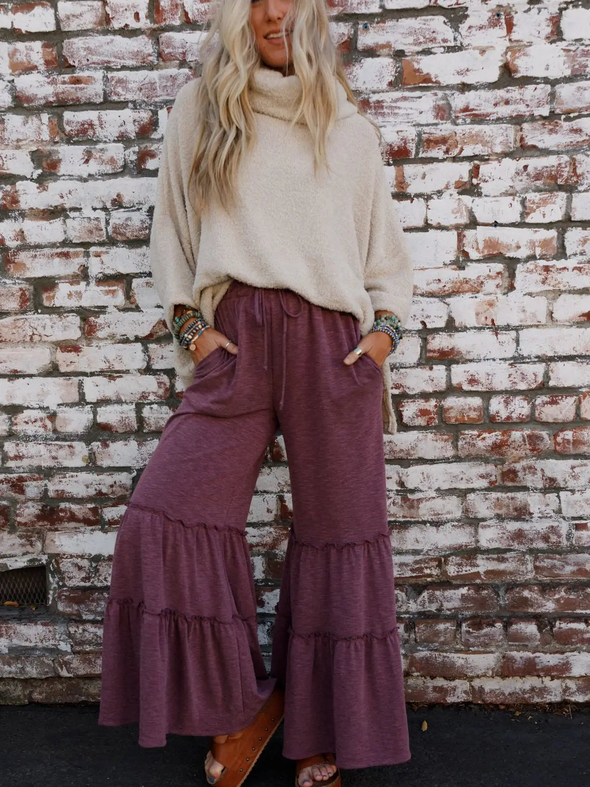 Milla Ruffled Wide Leg Pants