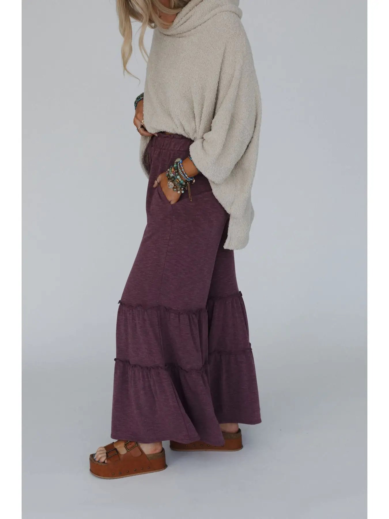 Milla Ruffled Wide Leg Pants