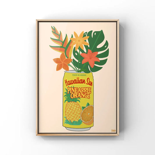 Hawaiian Sun Print- Pineapple Orange