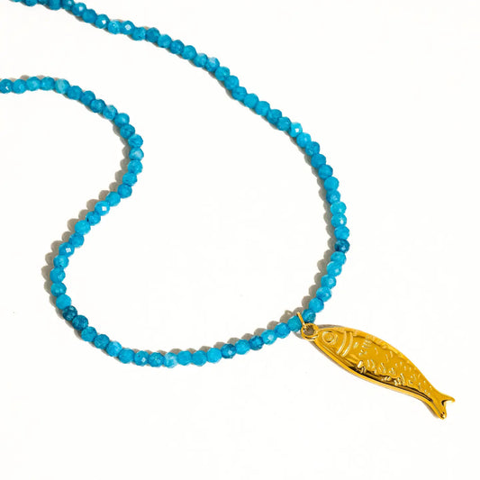 Blue Fish Necklace