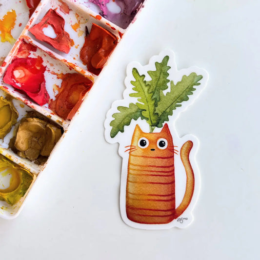 Carrot Cat Sticker