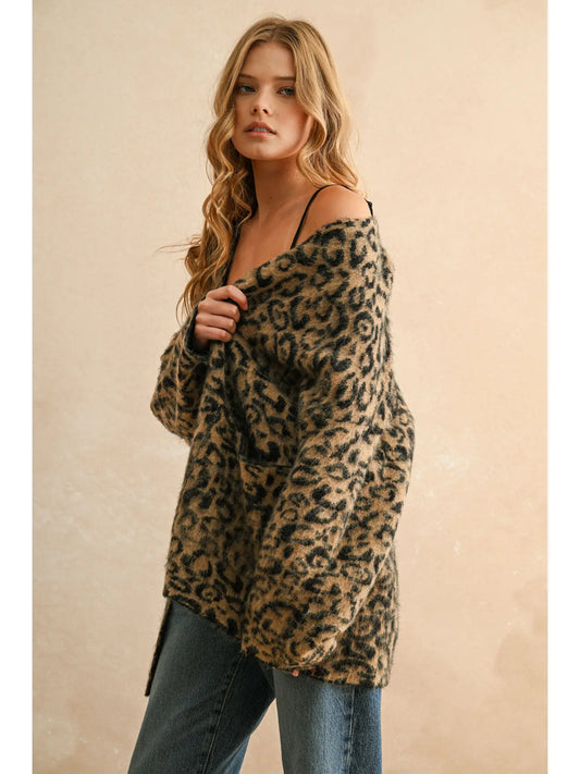 Leopard Oversized Cardigan