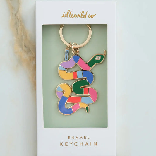 Rainbow Snake Keychain