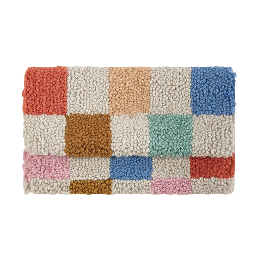Disco Checkered Clutch