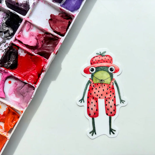 Strawberry Frog Sticker